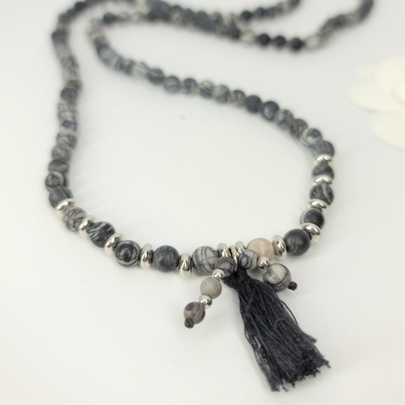 NWT 108 Mala Agates Natural Stones Bracelet NWT - Picture 6 of 6